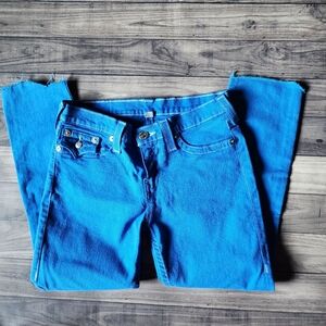 True Religion Size 29 bright blue jeans